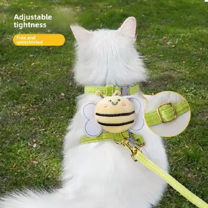 1PC M size cat belt anti breakage special for going out cat vest style chest strap small dog anti running cat rope