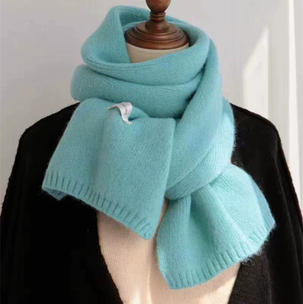 1PC Simple Solid Soft Scarf Autumn Winter Women Knitted Wool Korean Couple Fashion Thick Warm Muffler Thermal Muffler Male Shawl