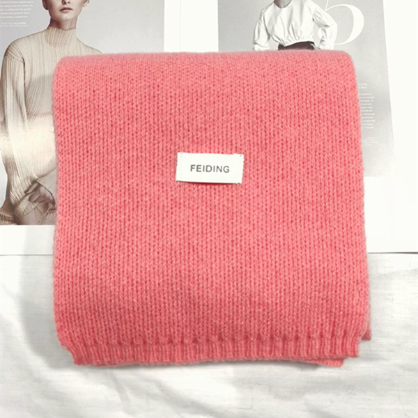 1PC Simple Solid Soft Scarf Autumn Winter Women Knitted Wool Korean Couple Fashion Thick Warm Muffler Thermal Muffler Male Shawl