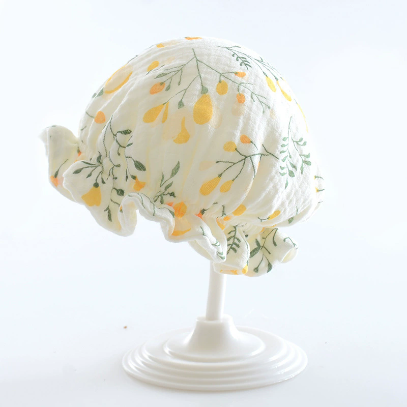 1PC Newborn Baby Cap, Spring/Summer Thin, Breathable, 0-3 Months Baby Princess Cap, Cute Baotou Cap, Sunscreen and Sunshade Cap