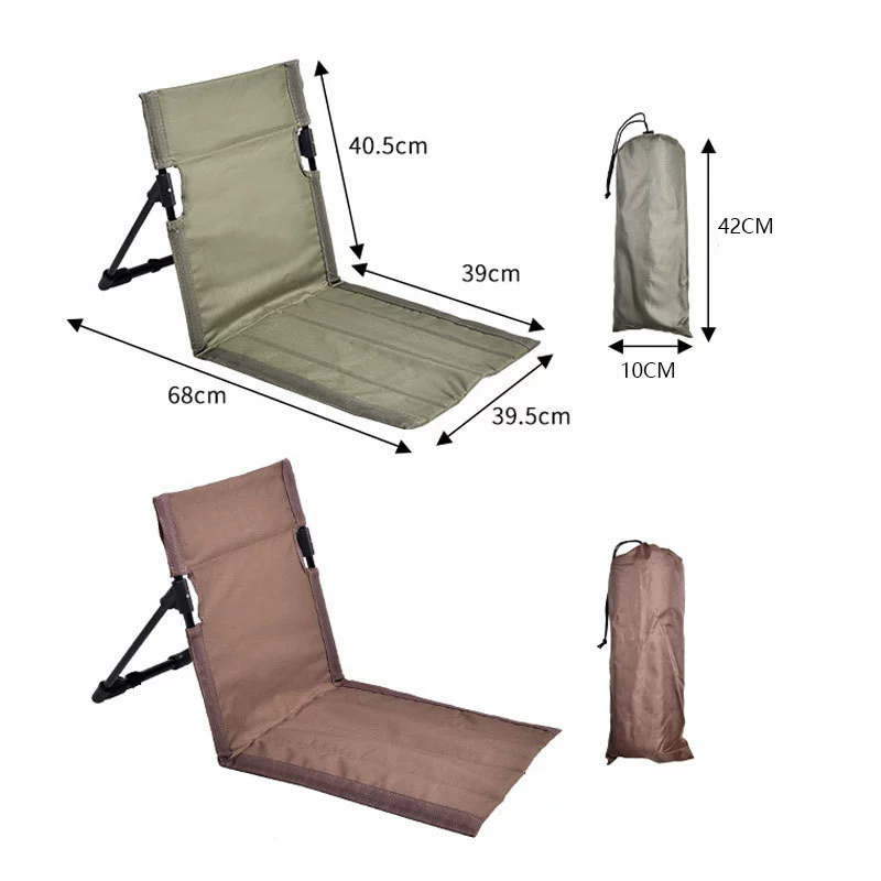 1PC Foldable Camping Chair Outdoor Garden Park Single Lazy Chair Backrest Cushion Picnic Camping Folding Back Chair Beach Chairs