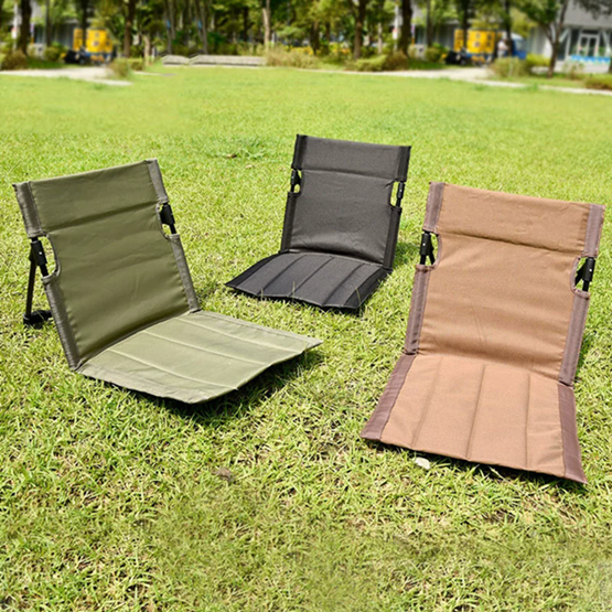 1PC Foldable Camping Chair Outdoor Garden Park Single Lazy Chair Backrest Cushion Picnic Camping Folding Back Chair Beach Chairs