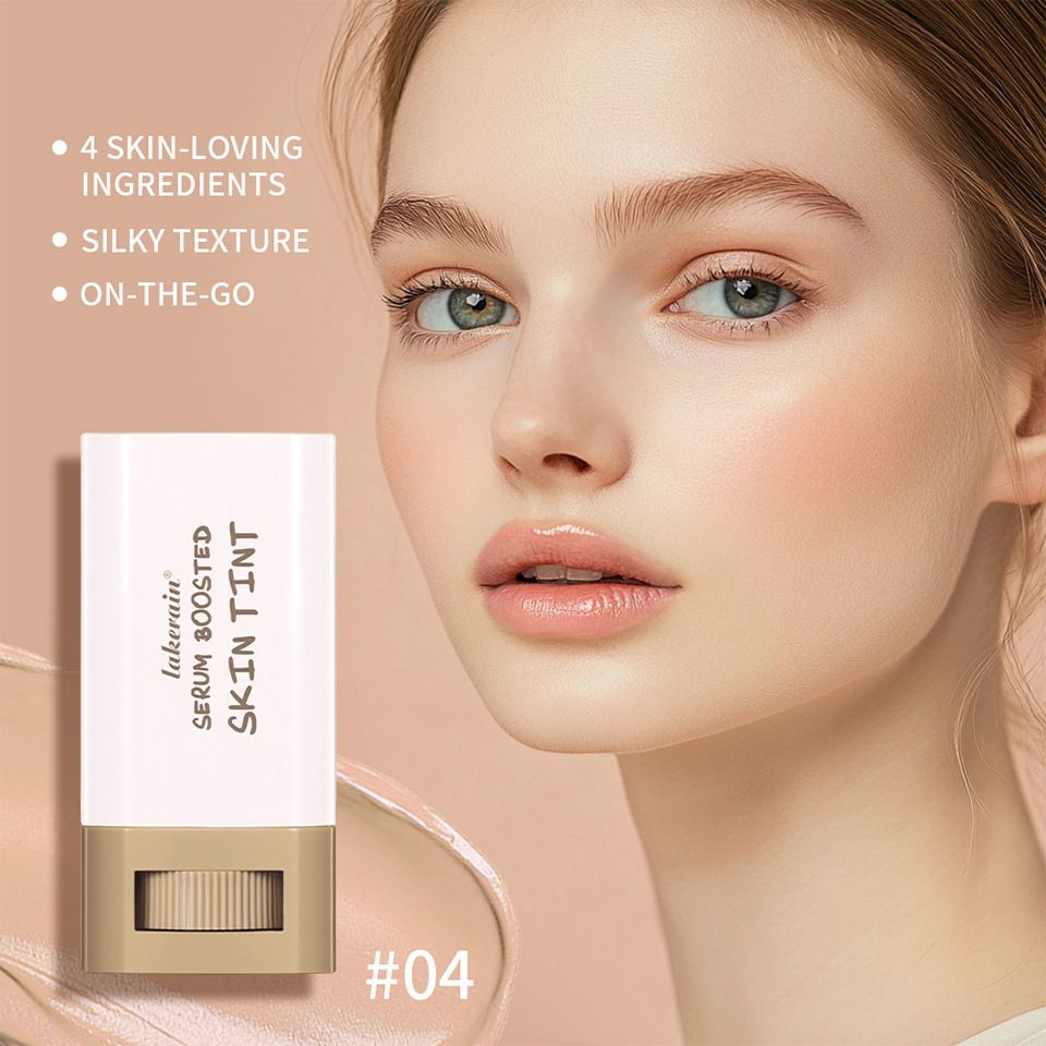 1PC Stick Foundation Boosted Skin Tint Foundation Stick Smooth Plumper Hight Coverage Travel Bronze Foundation Stick Makeup B2-1048