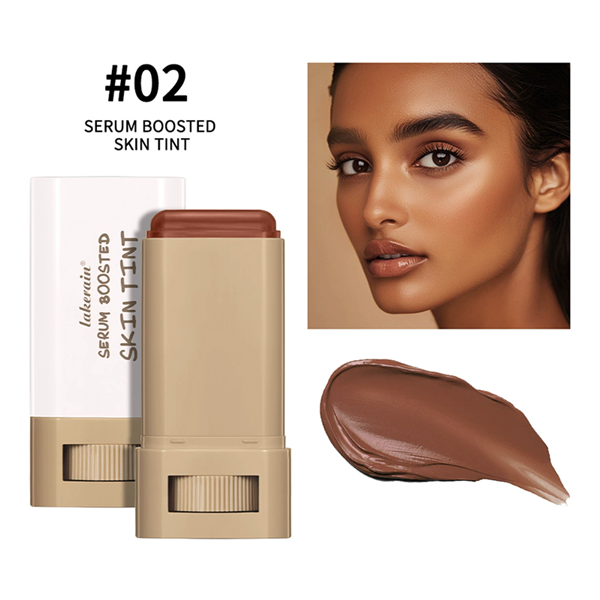 1PC Stick Foundation Boosted Skin Tint Foundation Stick Smooth Plumper Hight Coverage Travel Bronze Foundation Stick Makeup B2-1048