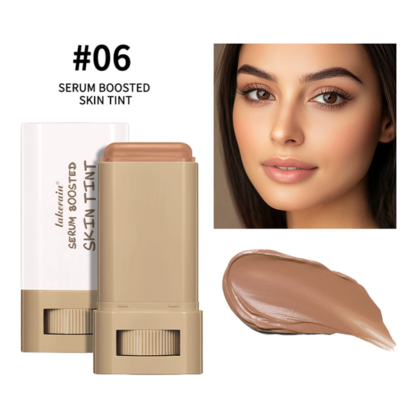 1PC Stick Foundation Boosted Skin Tint Foundation Stick Smooth Plumper Hight Coverage Travel Bronze Foundation Stick Makeup B2-1048