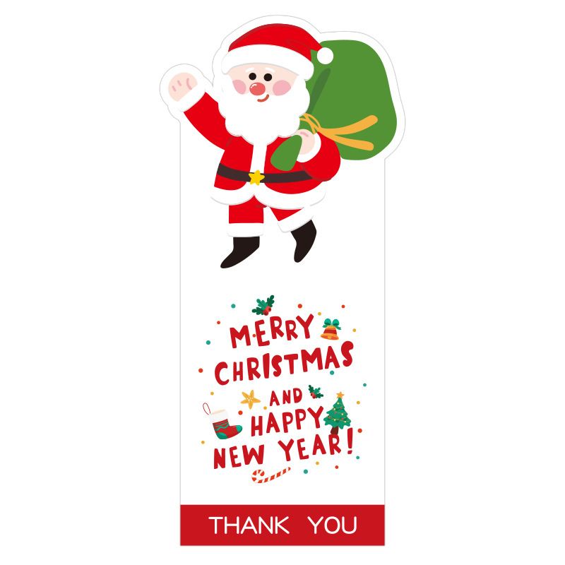 50pcs/pack Wrapping Seal Labels Gift Paper Sticker Biscuit Package Self Adhesive Xmas Ornament Baking Adornment Cookie Candy Tag