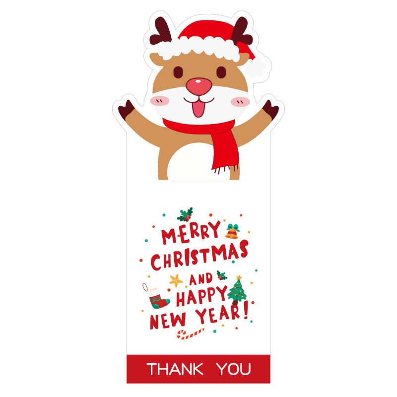 50pcs/pack Wrapping Seal Labels Gift Paper Sticker Biscuit Package Self Adhesive Xmas Ornament Baking Adornment Cookie Candy Tag