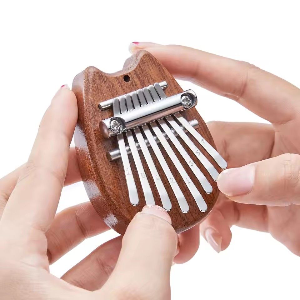 1PC Mini Kalimba 8 Key Thumb Piano Water Drop Style Cute Instrument Portable Exquisite Gift Set for Kids