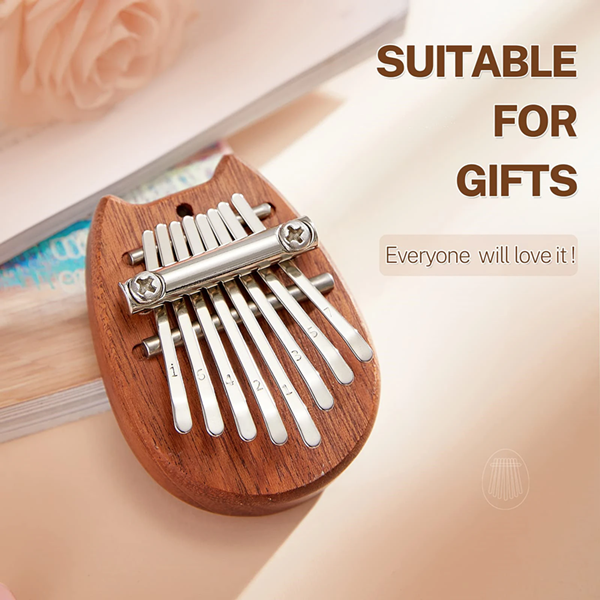 1PC Mini Kalimba 8 Key Thumb Piano Water Drop Style Cute Instrument Portable Exquisite Gift Set for Kids