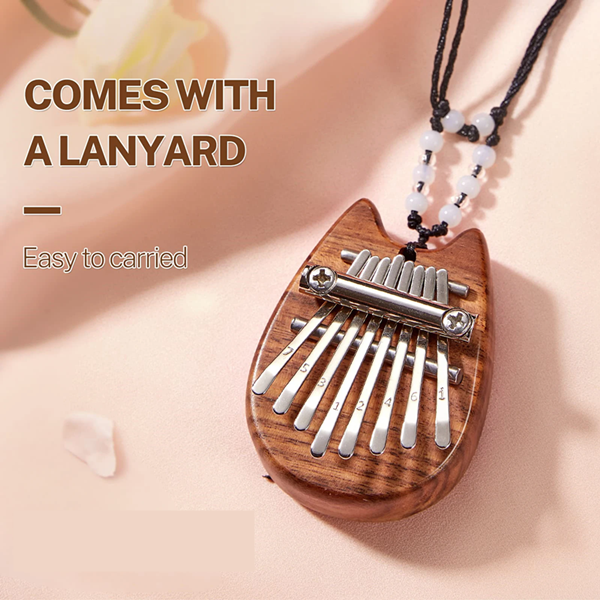 1PC Mini Kalimba 8 Key Thumb Piano Water Drop Style Cute Instrument Portable Exquisite Gift Set for Kids