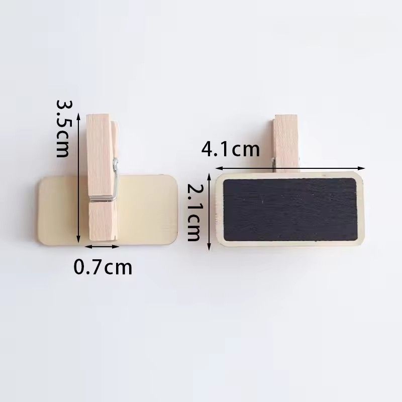 10PCS  Mini wooden small blackboard clip display price tag insert sign Sticky note clip mini photo clip small blackboard