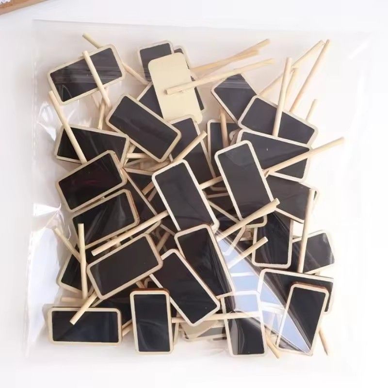 10PCS  Mini wooden small blackboard clip display price tag insert sign Sticky note clip mini photo clip small blackboard