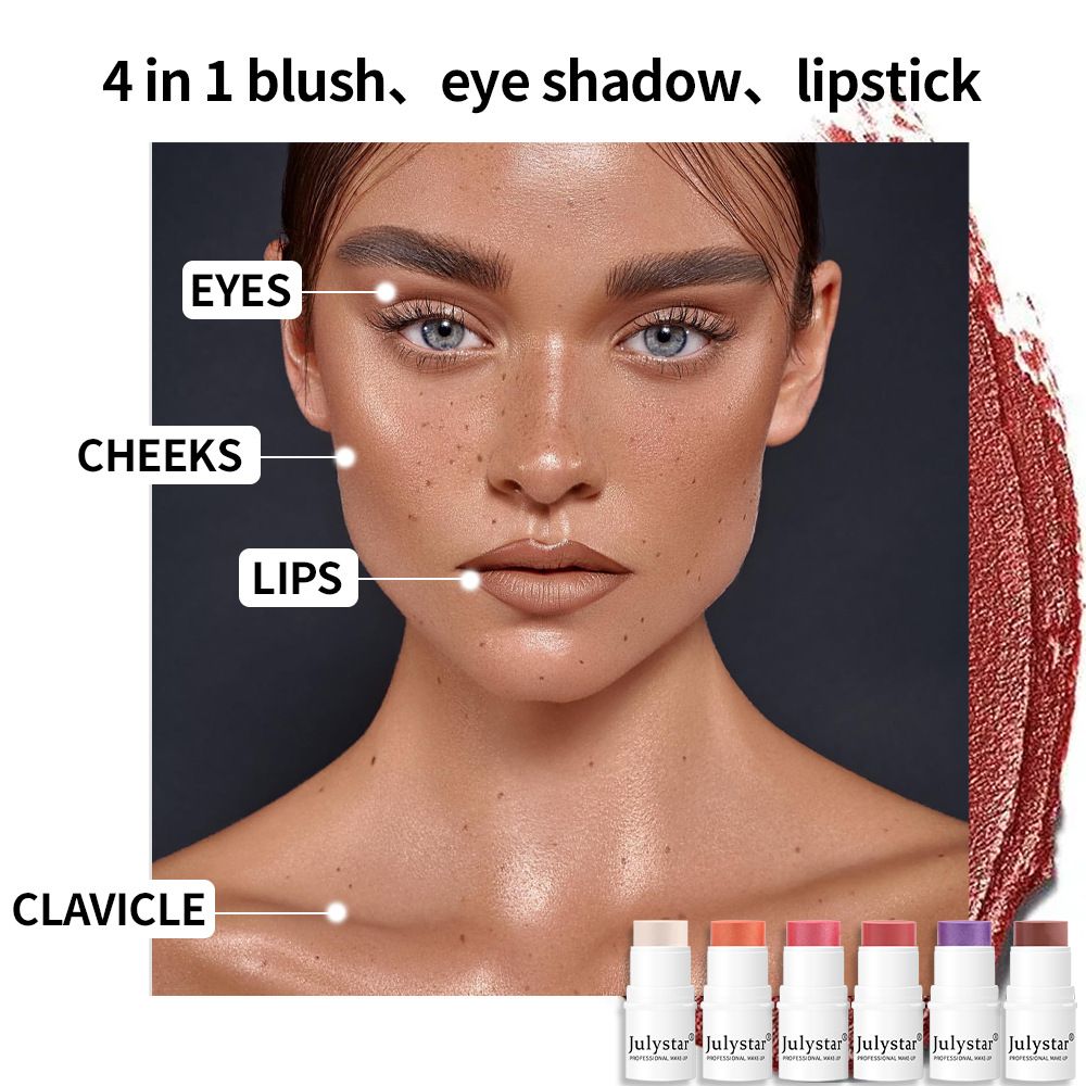 1PC  Facial contour multi-function fluorescent pen powder blusher silkworm bright carving facial contour shadow cosmetics view 4