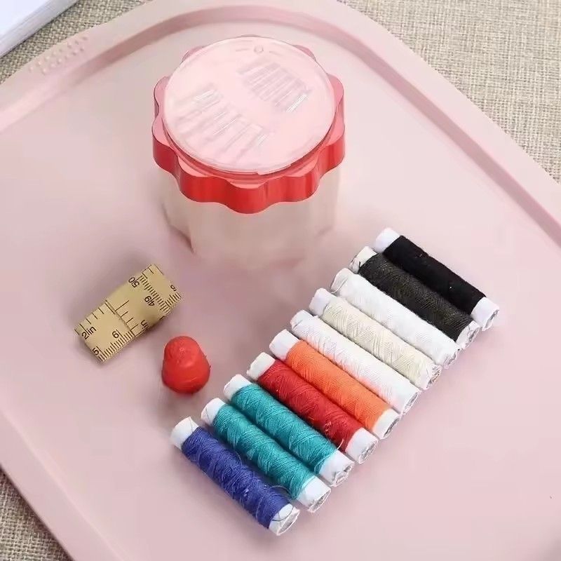 1PC  Needle Portable Mini Travel Household Sewing Box Set Sewing Kit Tape Measure Home Tools Sewing Tools Accessories Home Decor