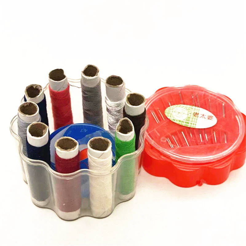 1PC  Needle Portable Mini Travel Household Sewing Box Set Sewing Kit Tape Measure Home Tools Sewing Tools Accessories Home Decor