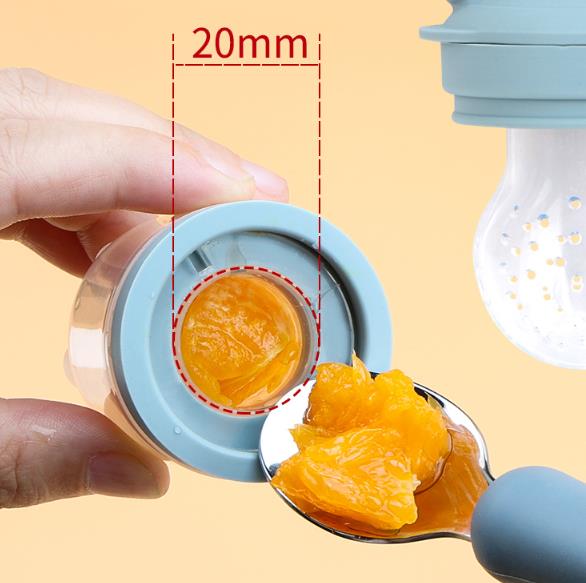 1PC  Baby pacifier fruit feeder, baby silicone mesh bag food-grade fruit and vegetable feeder, nursing baby teething toy