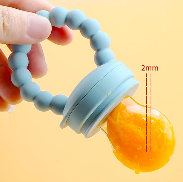 1PC  Baby pacifier fruit feeder, baby silicone mesh bag food-grade fruit and vegetable feeder, nursing baby teething toy