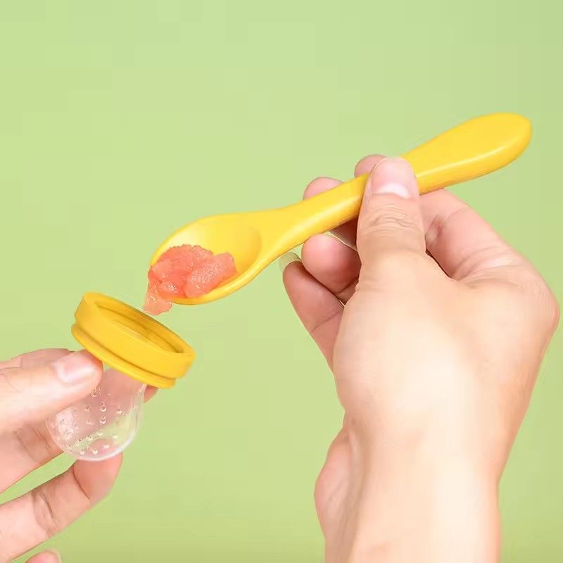 1PC  Baby pacifier fruit feeder, baby silicone mesh bag food-grade fruit and vegetable feeder, nursing baby teething toy
