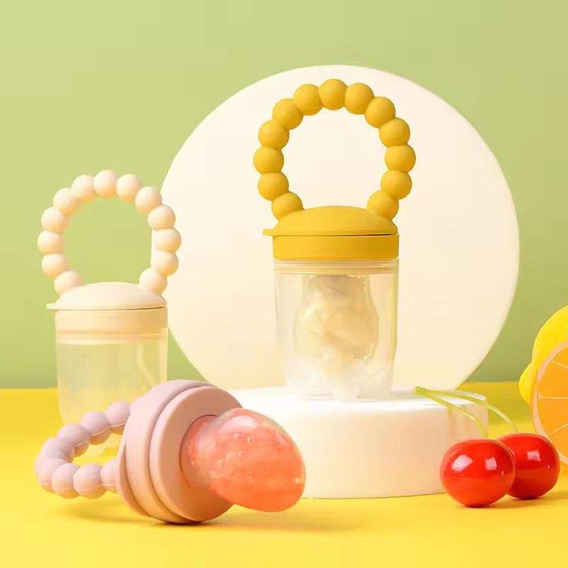 1PC  Baby pacifier fruit feeder, baby silicone mesh bag food-grade fruit and vegetable feeder, nursing baby teething toy