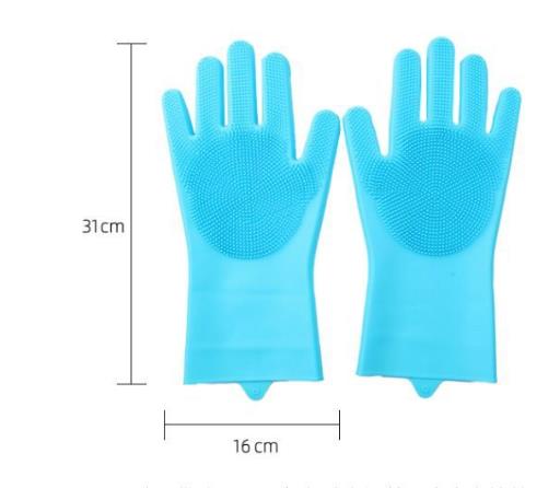 1 Pair Pet grooming and cleaning gloves, dog and cat bathing and shampooing gloves, scrubber, silicone hair removal gloves