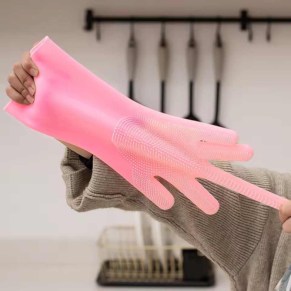 1 Pair Pet grooming and cleaning gloves, dog and cat bathing and shampooing gloves, scrubber, silicone hair removal gloves