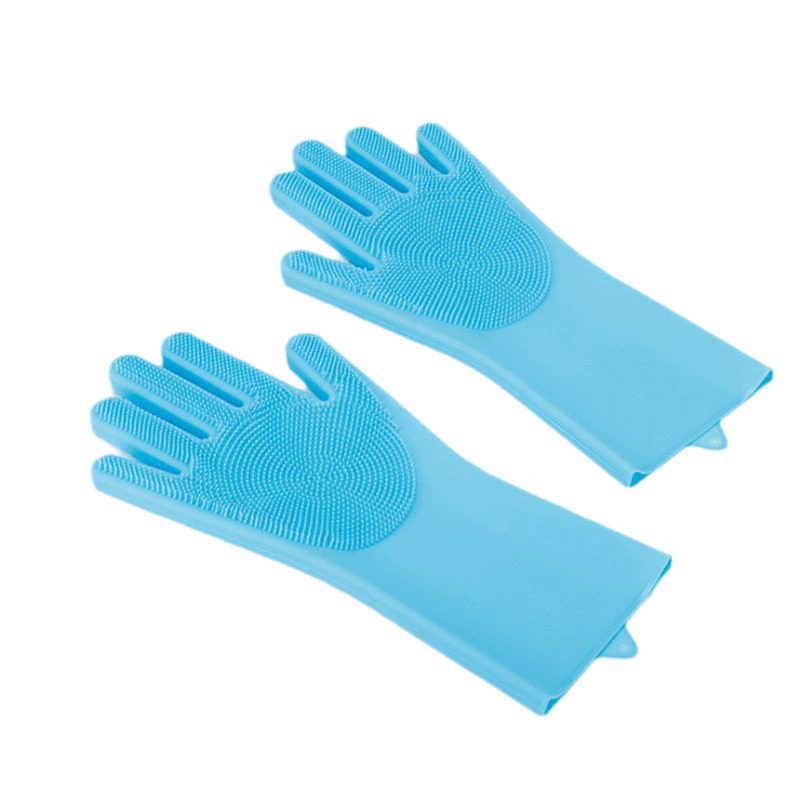 1 Pair Pet grooming and cleaning gloves, dog and cat bathing and shampooing gloves, scrubber, silicone hair removal gloves