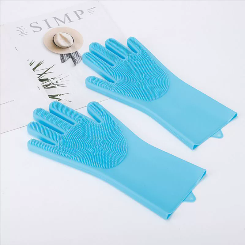 1 Pair Pet grooming and cleaning gloves, dog and cat bathing and shampooing gloves, scrubber, silicone hair removal gloves