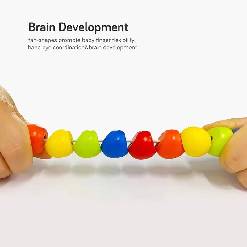 1PC   Wooden Caterpillar Puppet Chilidren Montessori Toys Adorable Bright Color Early Education Learning Toy
