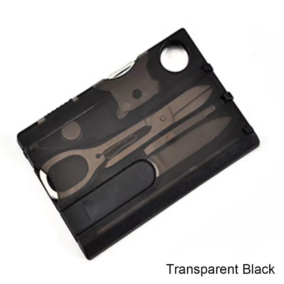 Outdoor Camping Multifunctional Knife Card Combination Multi-purpose Survival Tool Beauty Suit with Lamp Tool Card.