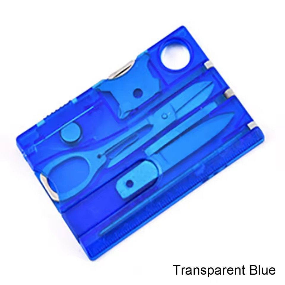 Outdoor Camping Multifunctional Knife Card Combination Multi-purpose Survival Tool Beauty Suit with Lamp Tool Card.