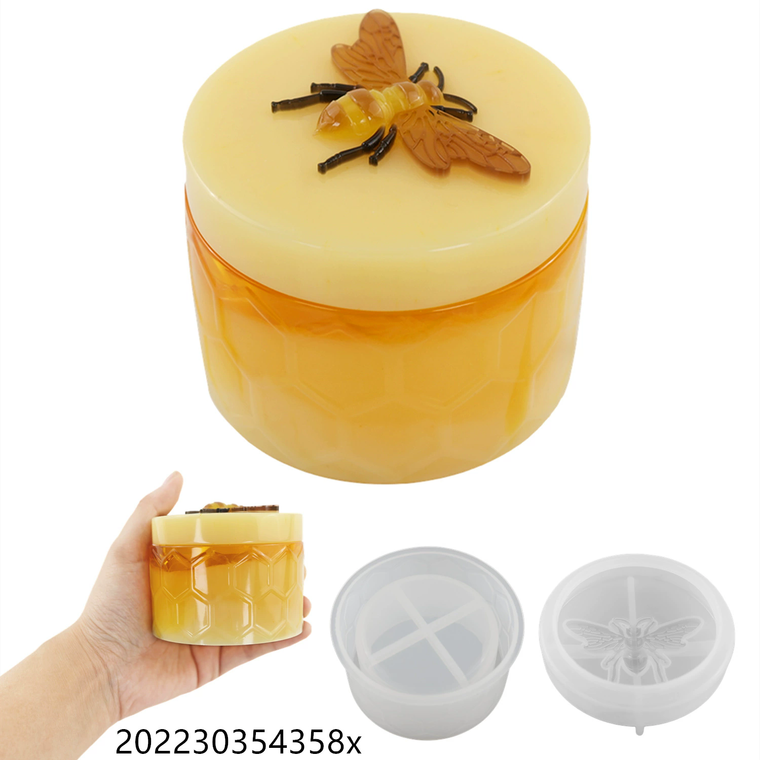 1PC   Bee Can Gypsum Silicone Mold Handmade Gift Resin Candle Cup Ceramic Storage Box Mold Home Crafts Decoration Drop Glue Mold