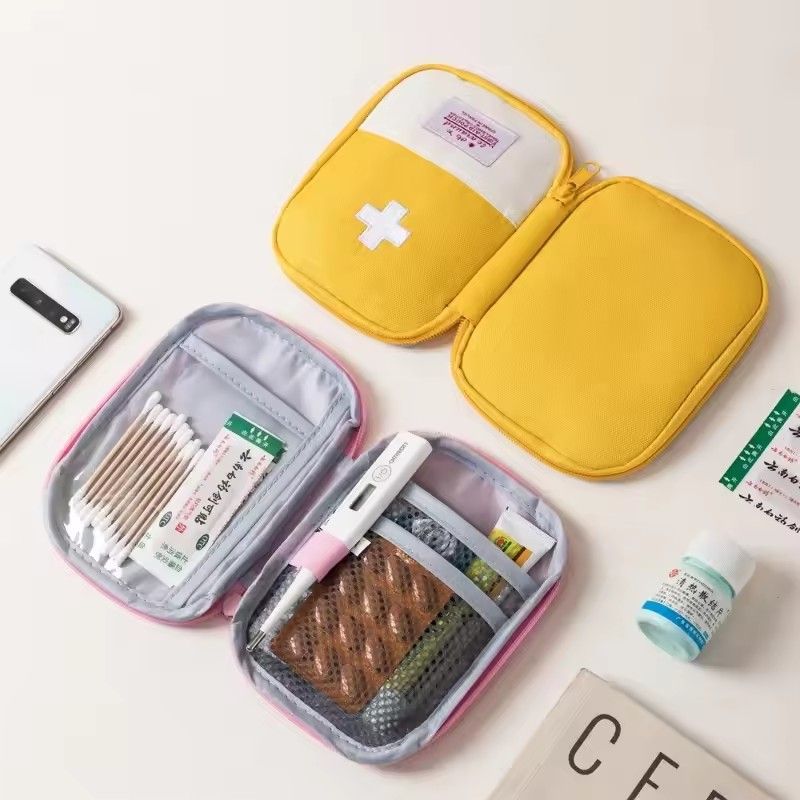 1PC  Portable First Aid Medical Kit Travel Outdoor Camping Emergency Medicine Storage Bag  EDC Pouch Organizer Pill Case（Attention: Only bags, not other products inside the bag）