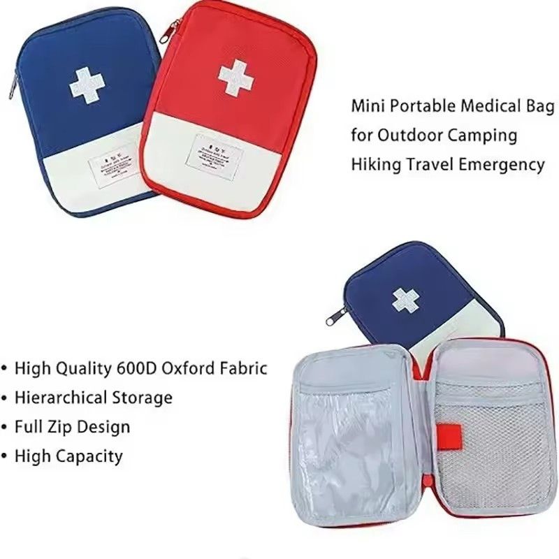 1PC  Portable First Aid Medical Kit Travel Outdoor Camping Emergency Medicine Storage Bag  EDC Pouch Organizer Pill Case（Attention: Only bags, not other products inside the bag）