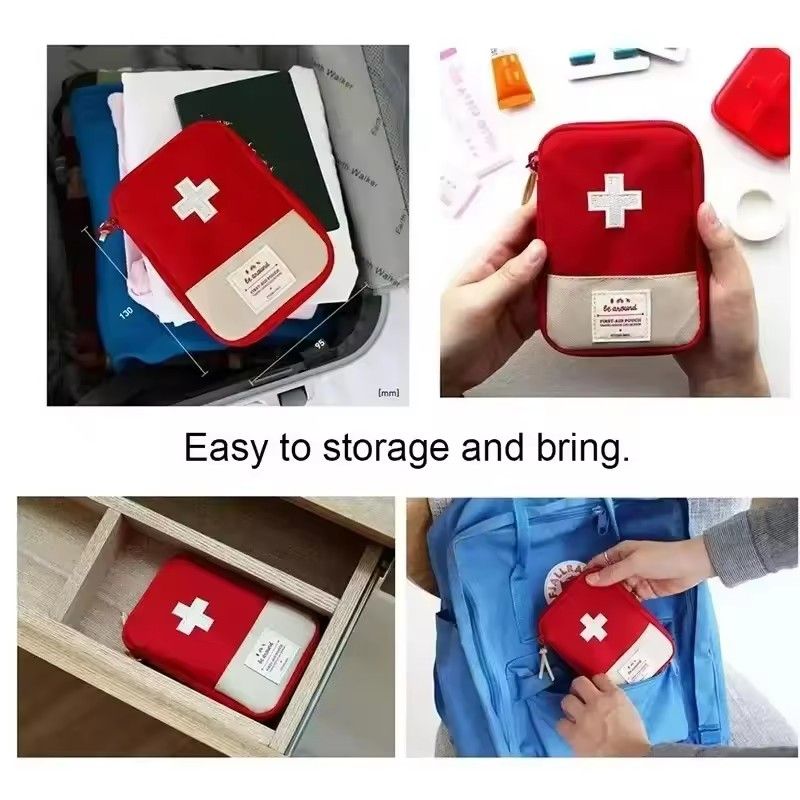 1PC  Portable First Aid Medical Kit Travel Outdoor Camping Emergency Medicine Storage Bag  EDC Pouch Organizer Pill Case（Attention: Only bags, not other products inside the bag）