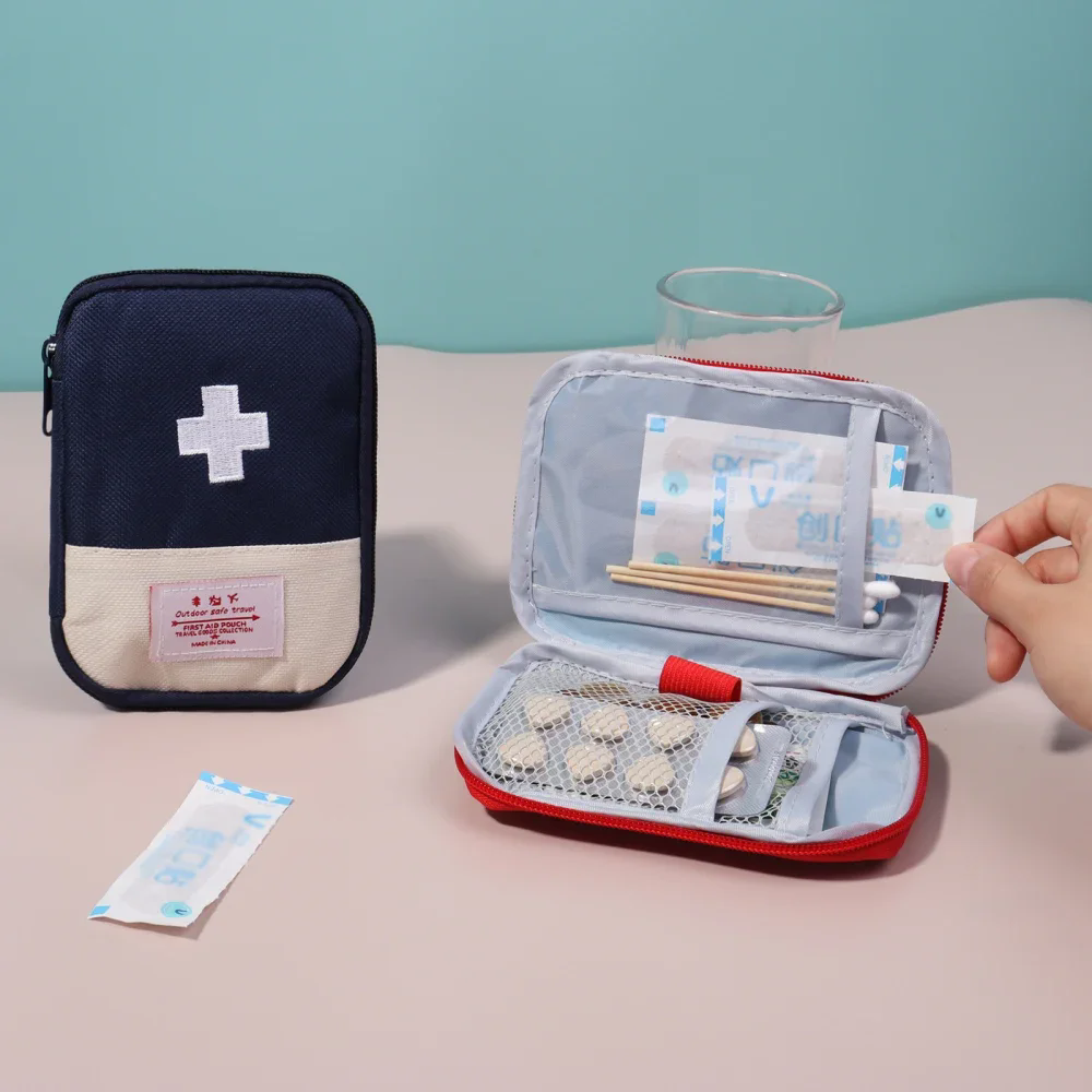 1PC  Portable First Aid Medical Kit Travel Outdoor Camping Emergency Medicine Storage Bag  EDC Pouch Organizer Pill Case（Attention: Only bags, not other products inside the bag）