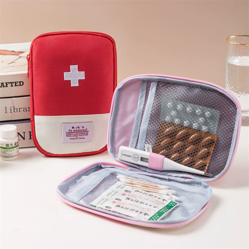 1PC  Portable First Aid Medical Kit Travel Outdoor Camping Emergency Medicine Storage Bag  EDC Pouch Organizer Pill Case（Attention: Only bags, not other products inside the bag）