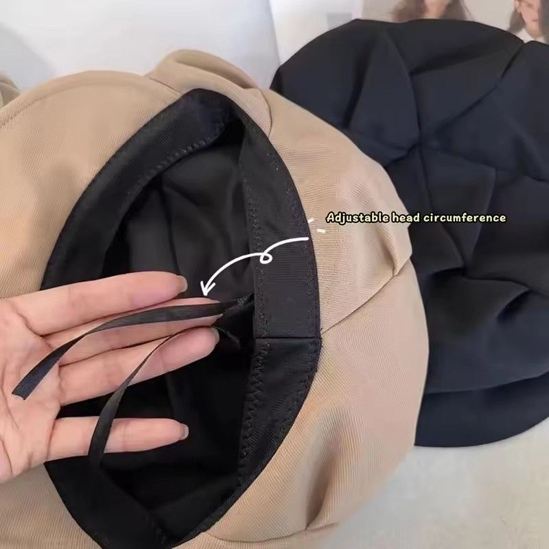 1PC  Cloud Berets Fashion Pleated Octagonal Cap Vintage Solid Color Peaked Caps For Women Newsboy Painter Artist Hat