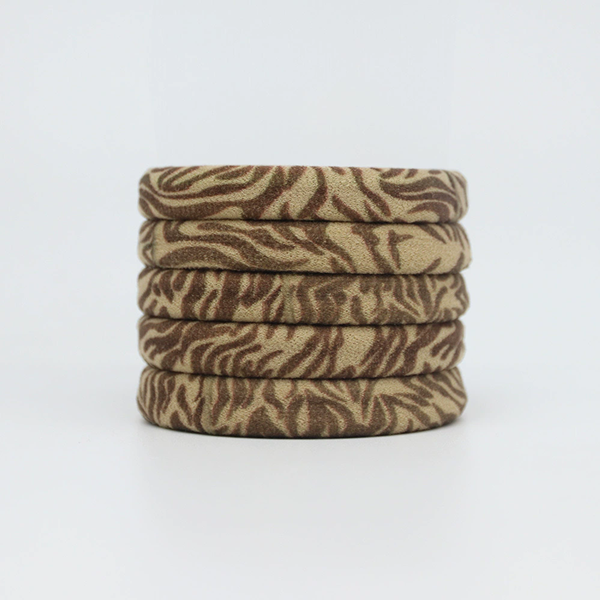 10PCS leopard print headband for women, high stretch ponytail, rubber band, hair rope, European and American hair accessories