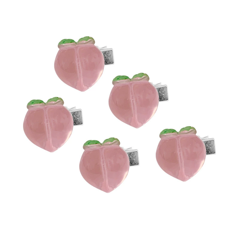 5PCS  Pink peach hair clip, hair clip, sweet mountain tea lace clip, bow headband, hair accessory