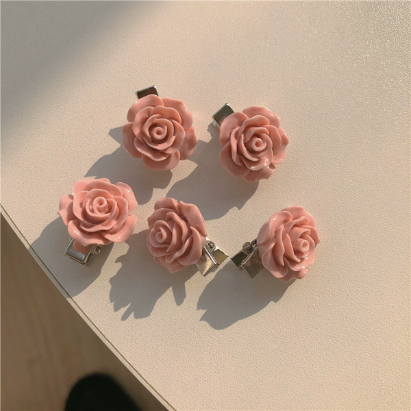 5PCS  Pink peach hair clip, hair clip, sweet mountain tea lace clip, bow headband, hair accessory
