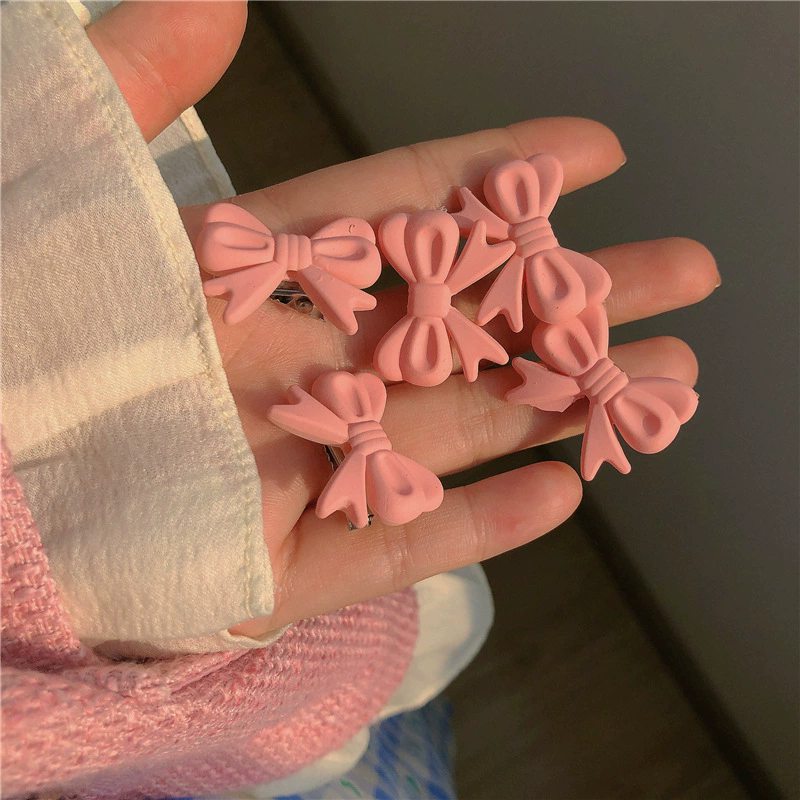 5PCS  Pink peach hair clip, hair clip, sweet mountain tea lace clip, bow headband, hair accessory