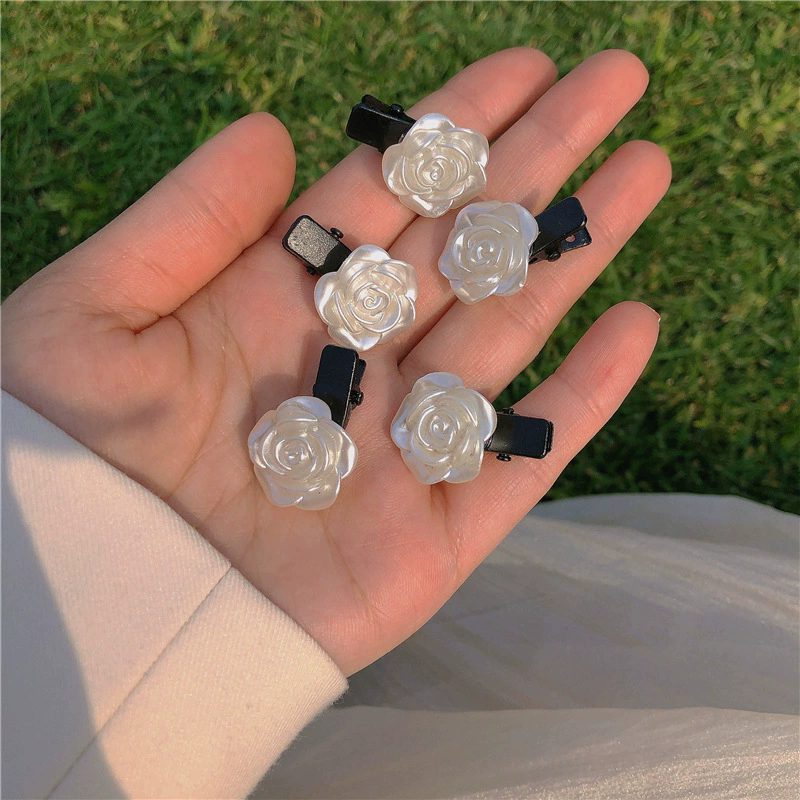 5PCS  Pink peach hair clip, hair clip, sweet mountain tea lace clip, bow headband, hair accessory