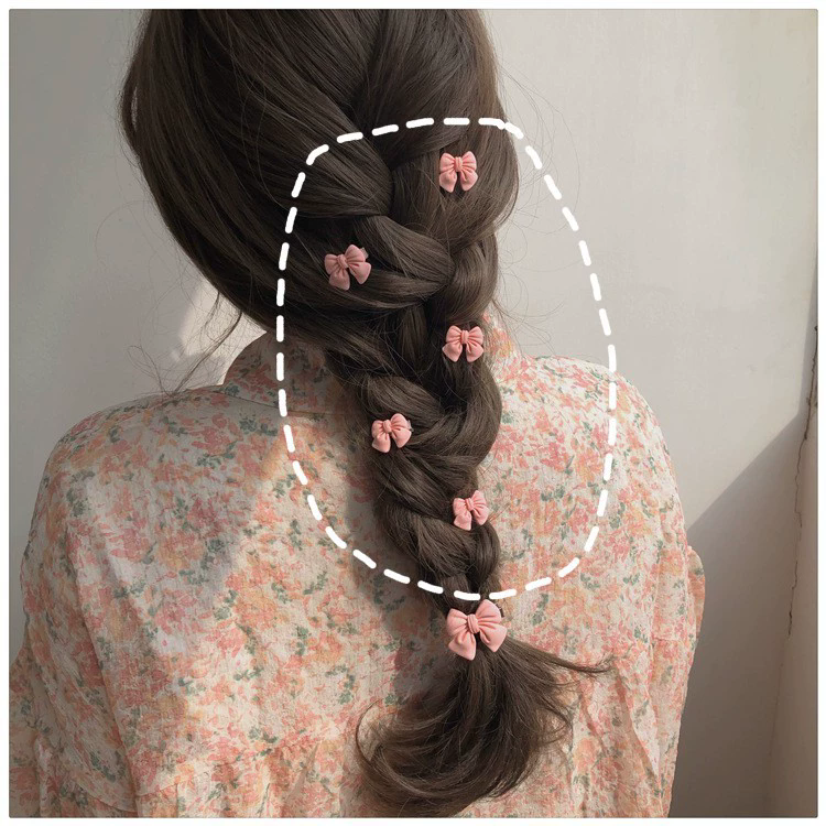 5PCS  Pink peach hair clip, hair clip, sweet mountain tea lace clip, bow headband, hair accessory