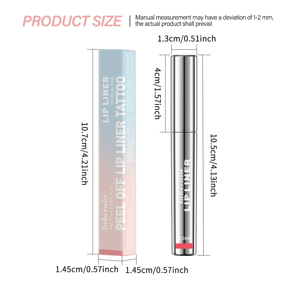 1PC peeling lipliner, long-term wear, stain, tattoo contour, lipliner, matte surface