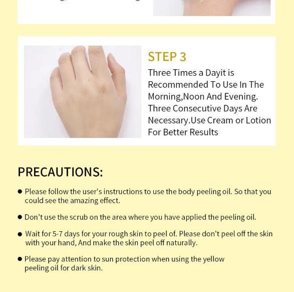 1PC  Tender and Whitening Peeling Oil, Hand, Foot, Face, Whole Body Care Moisturizing Oil