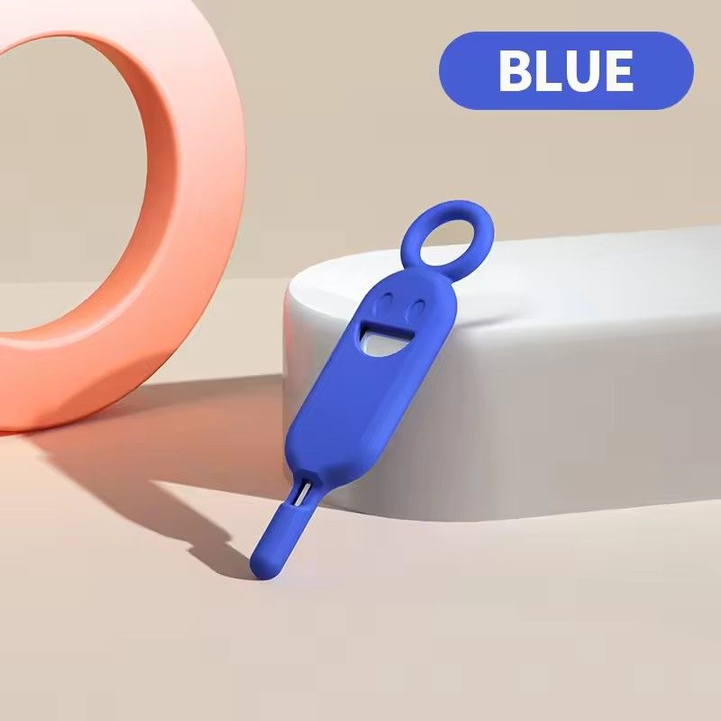 1PC  2 IN 1 SIM Card Removal Needle Pin with Protector Holder Anti-Lost Phone SIM Cards Storage Case Tray Ejector Needle Opener
