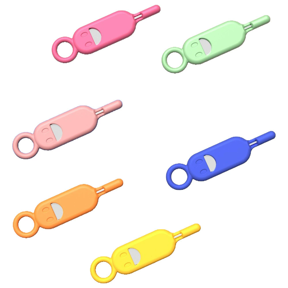 1PC  2 IN 1 SIM Card Removal Needle Pin with Protector Holder Anti-Lost Phone SIM Cards Storage Case Tray Ejector Needle Opener