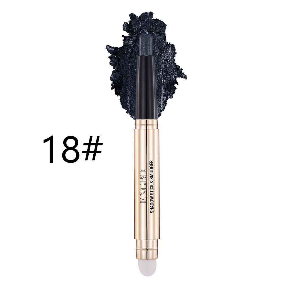 1PC18 Colors Eye Shadow Pencil Double Head Eye Shadow and Brush Pearl Matt Glitter Shimmer Highlighter Eyeliner Makeup Cosmetics