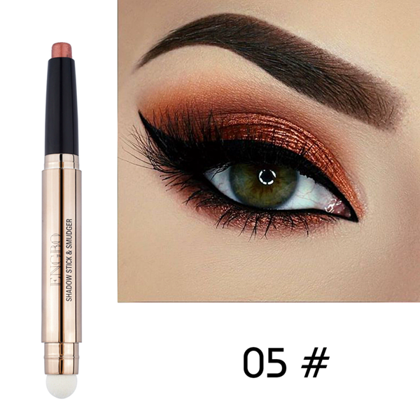 1PC18 Colors Eye Shadow Pencil Double Head Eye Shadow and Brush Pearl Matt Glitter Shimmer Highlighter Eyeliner Makeup Cosmetics