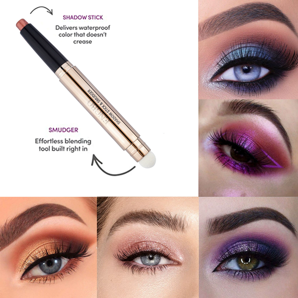 1PC18 Colors Eye Shadow Pencil Double Head Eye Shadow and Brush Pearl Matt Glitter Shimmer Highlighter Eyeliner Makeup Cosmetics